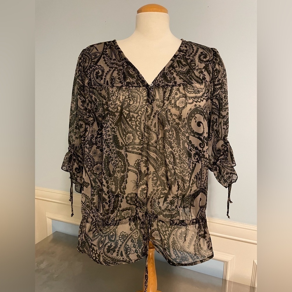 Coupe collection- paisley sheer blouse